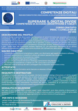 1 Superare il Digital Divide -competenze di accesso (Smartphone e Tablet)